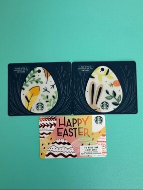 3 Starbucks Easter Cards